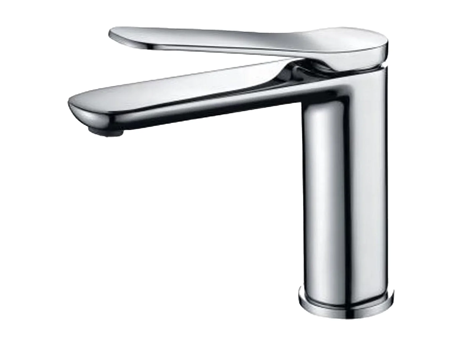 Robinet mitigeur chromé de salle de bain