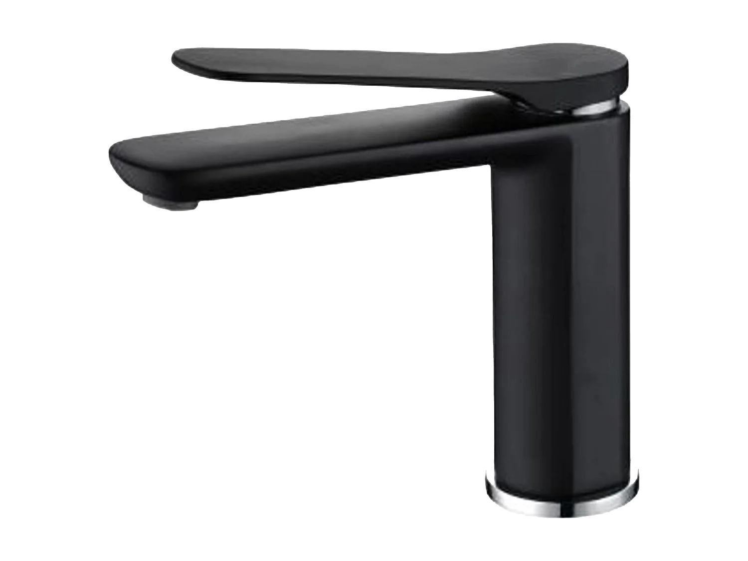 Robinet mitigeur de salle de bain noir mat