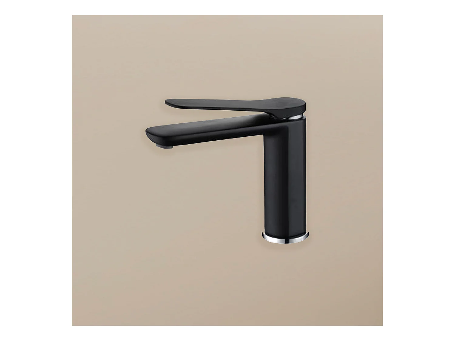 Robinet mitigeur de salle de bain noir mat