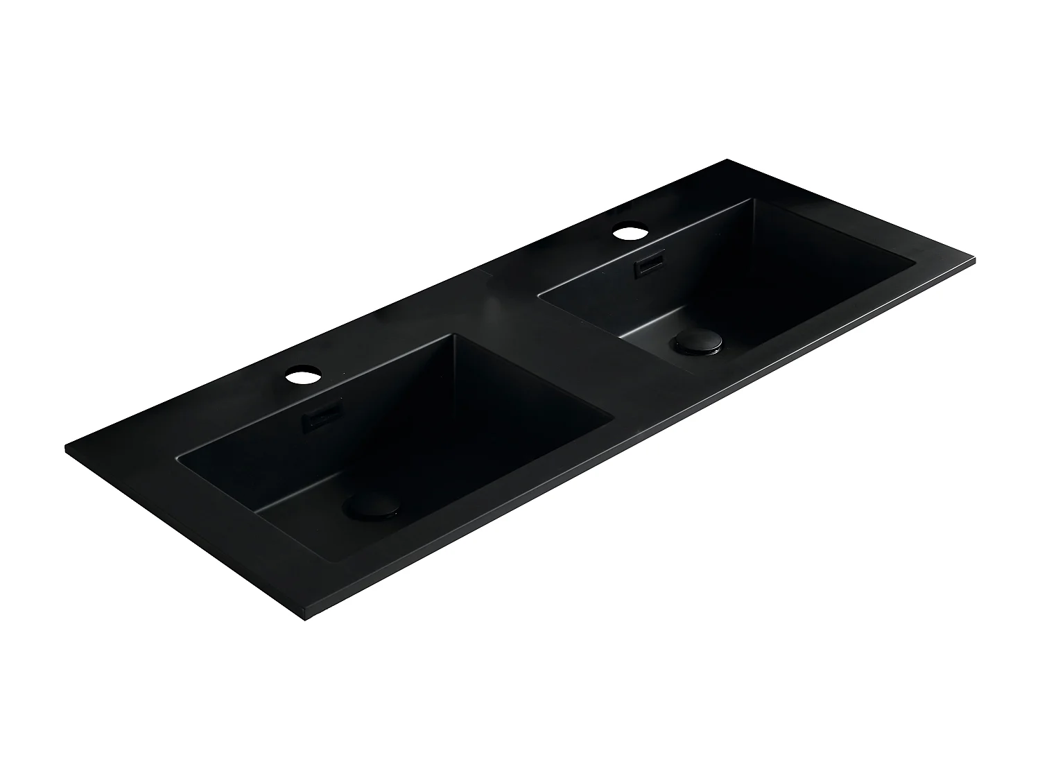 Ensemble salle de bain 120 cm noir effet marbre Aquasasso