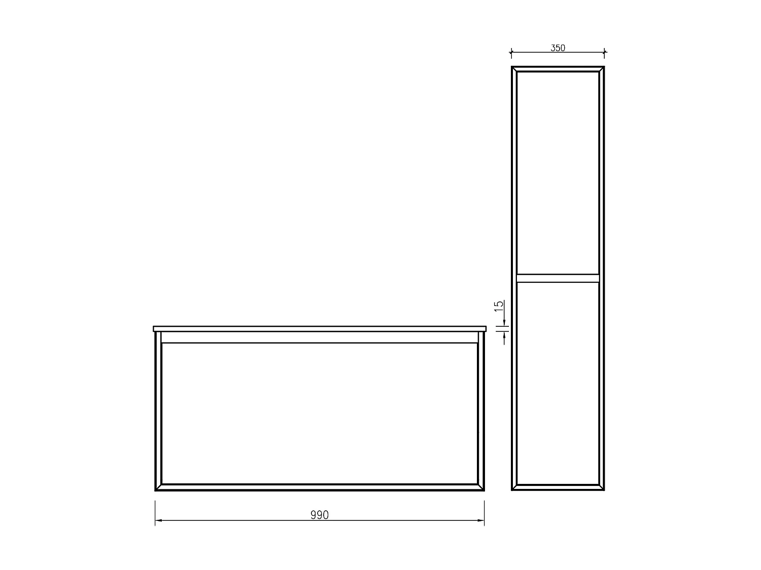 Ensemble salle de bain 100 cm noir effet marbre Aquasasso