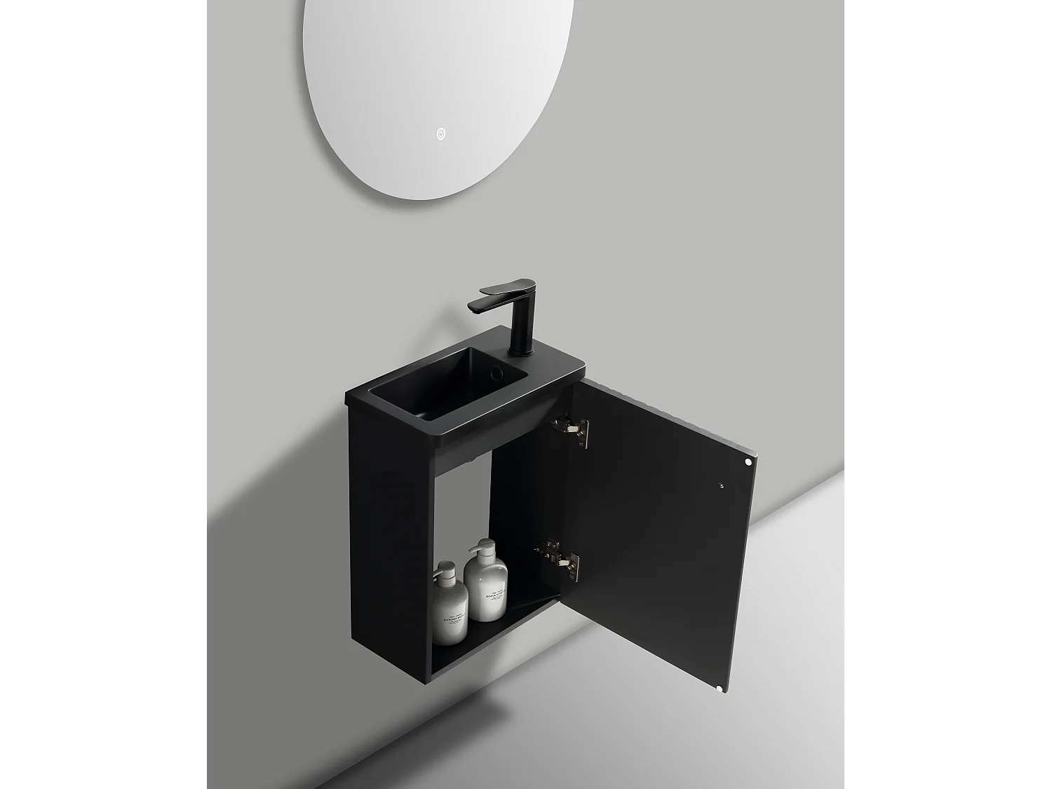 Meuble lave-main Aquanero noir 40 cm