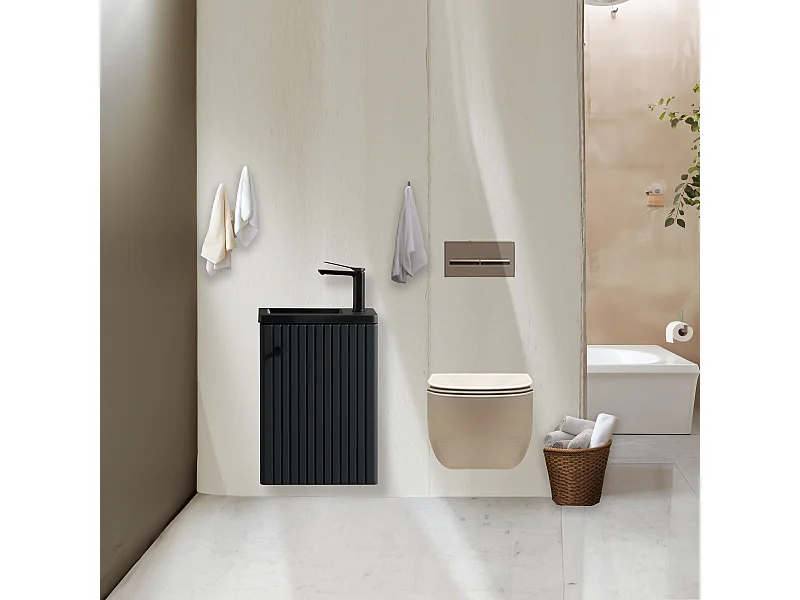 Meuble lave-main Aquanero noir 40 cm