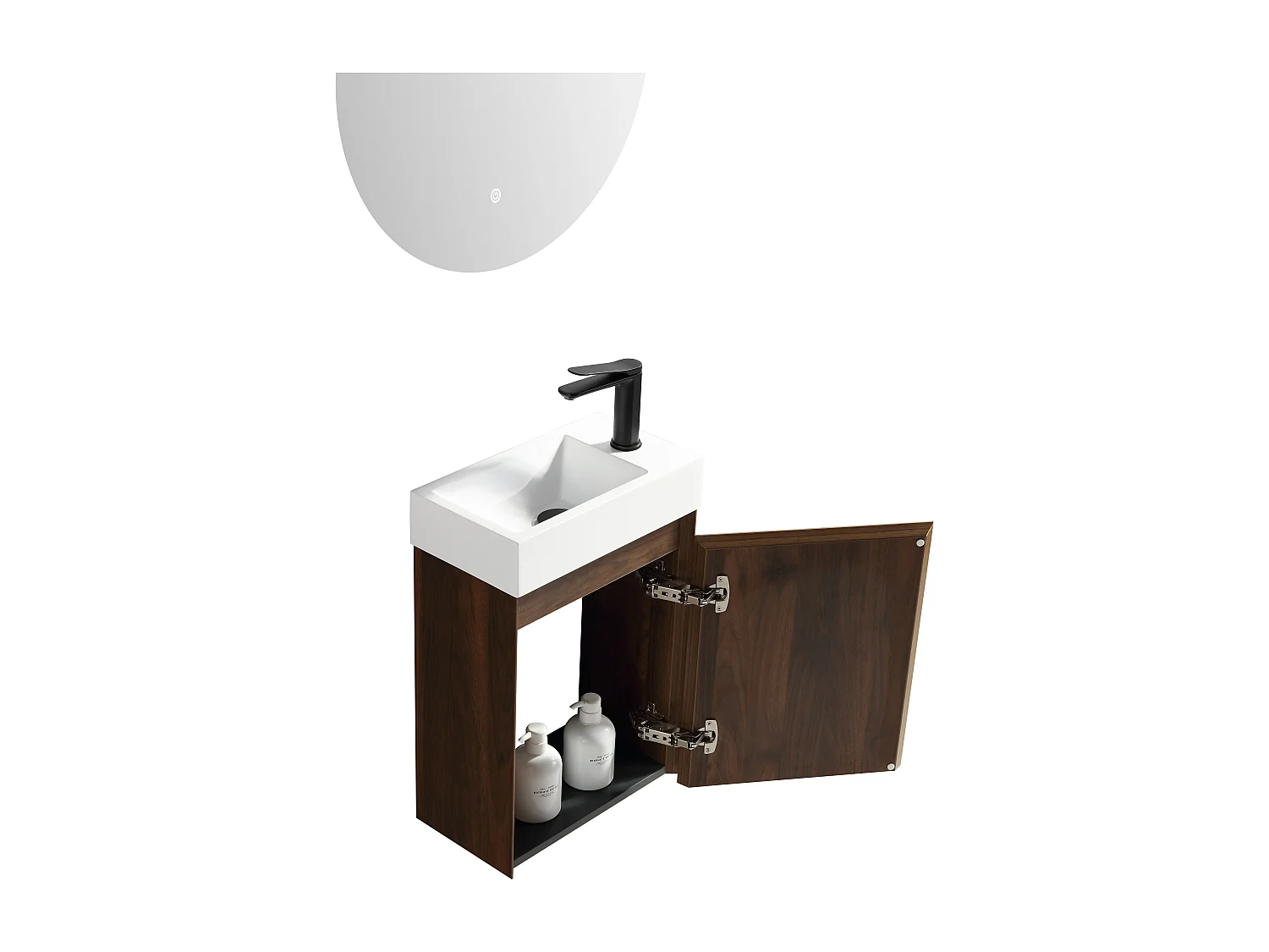 Lave-main 40 cm noyer Aquastretto