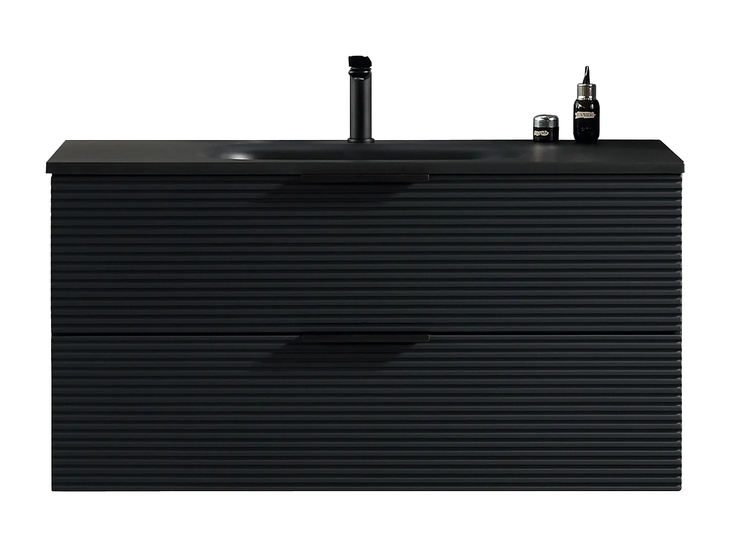 Meuble vasque encastrée 120 cm noir Aqualinea