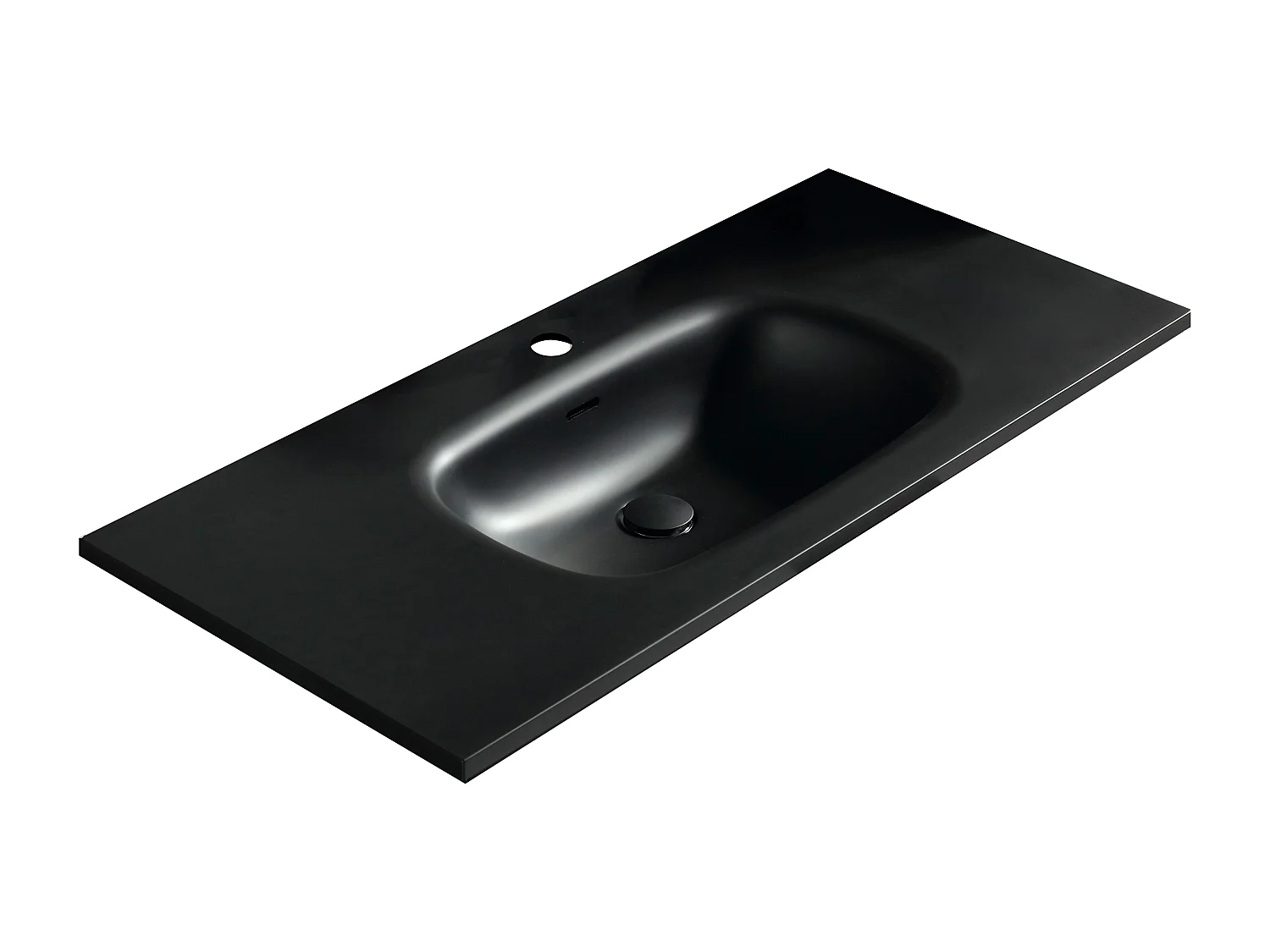 Meuble vasque encastrée 120 cm noir Aqualinea