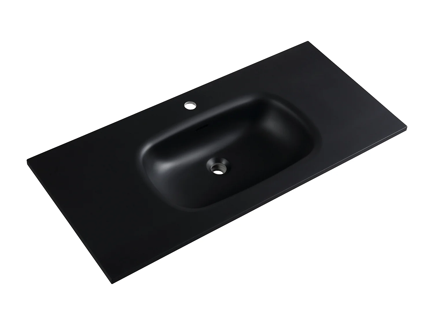 Meuble vasque encastrée 120 cm noir Aqualinea