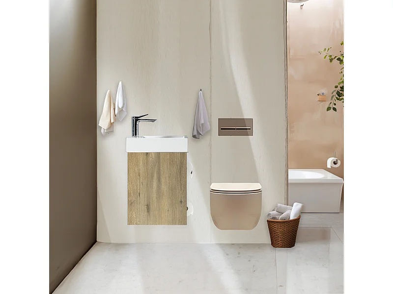 Lave main chêne brun 40 cm Aquaba