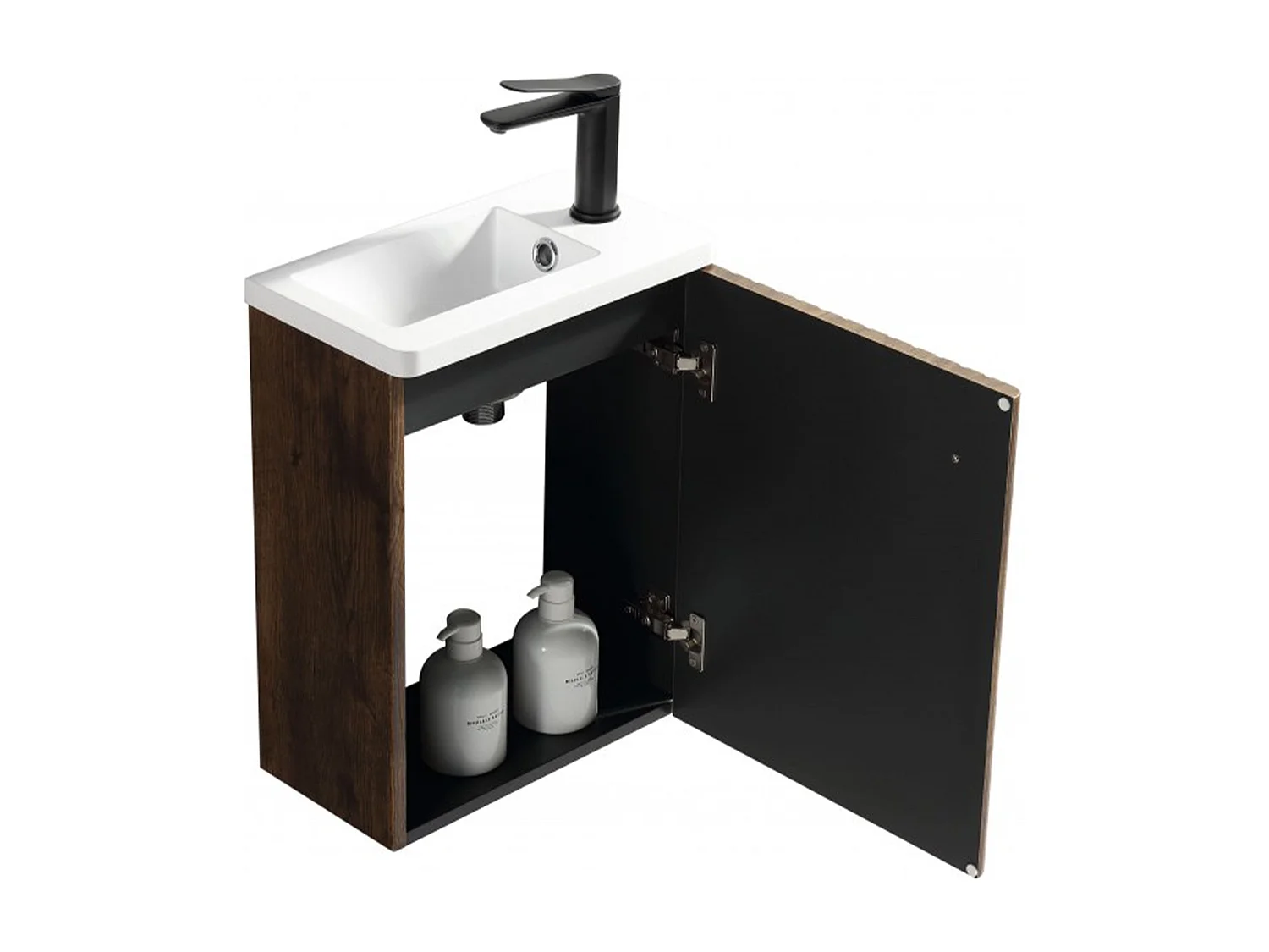 Lave main 40 cm chêne brun vieilli Aqualegno