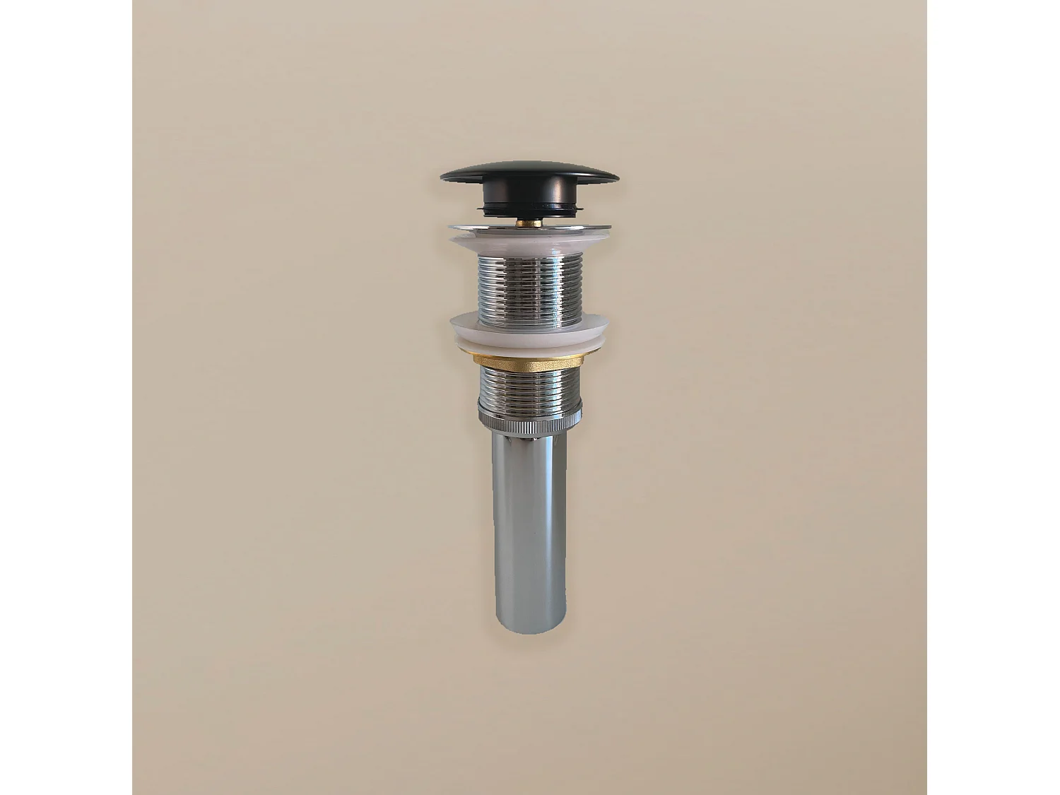 Bonde up noire pour vasque à poser finition noire