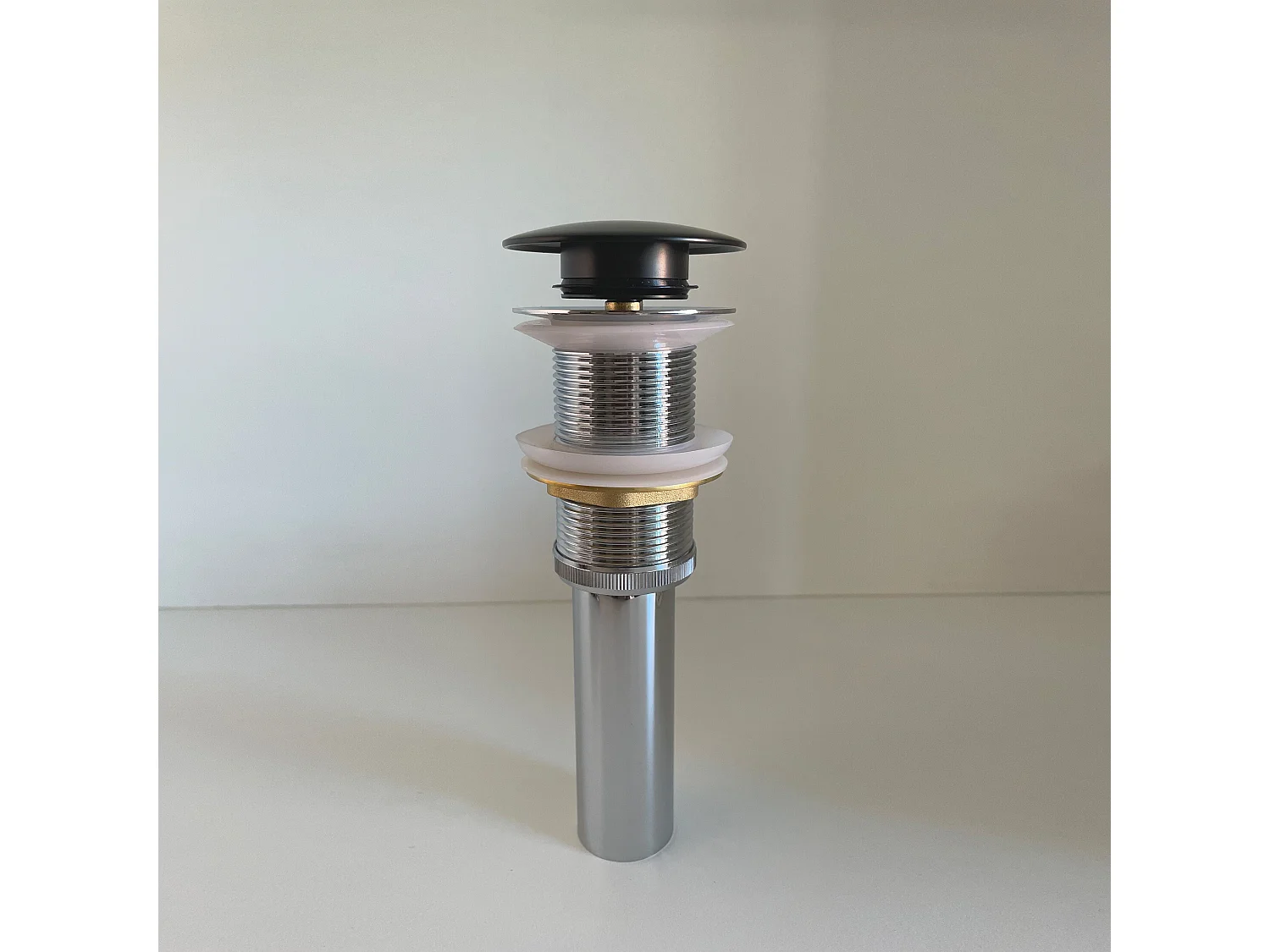 Bonde up noire pour vasque à poser finition noire