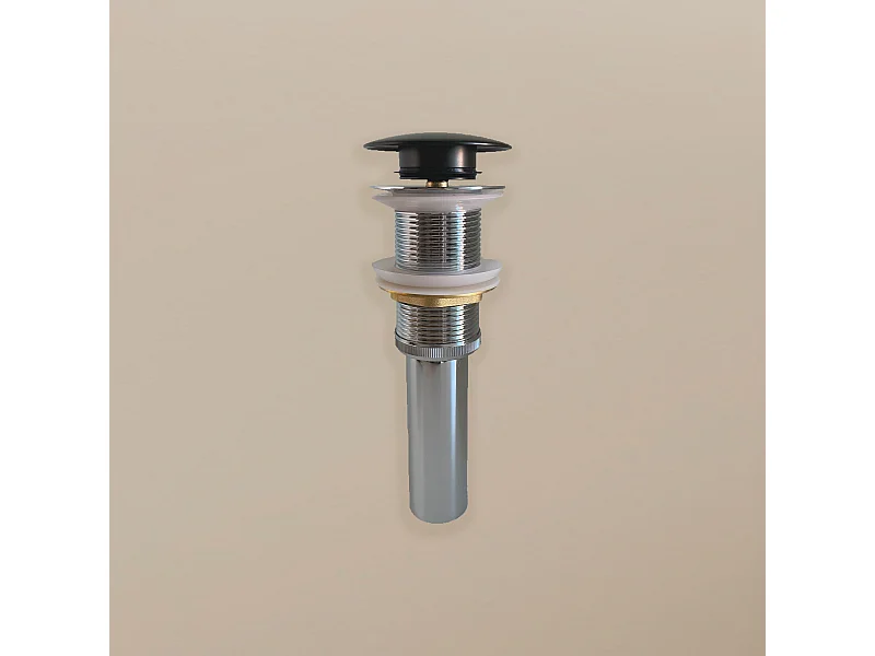 Bonde up noire pour vasque à poser finition noire