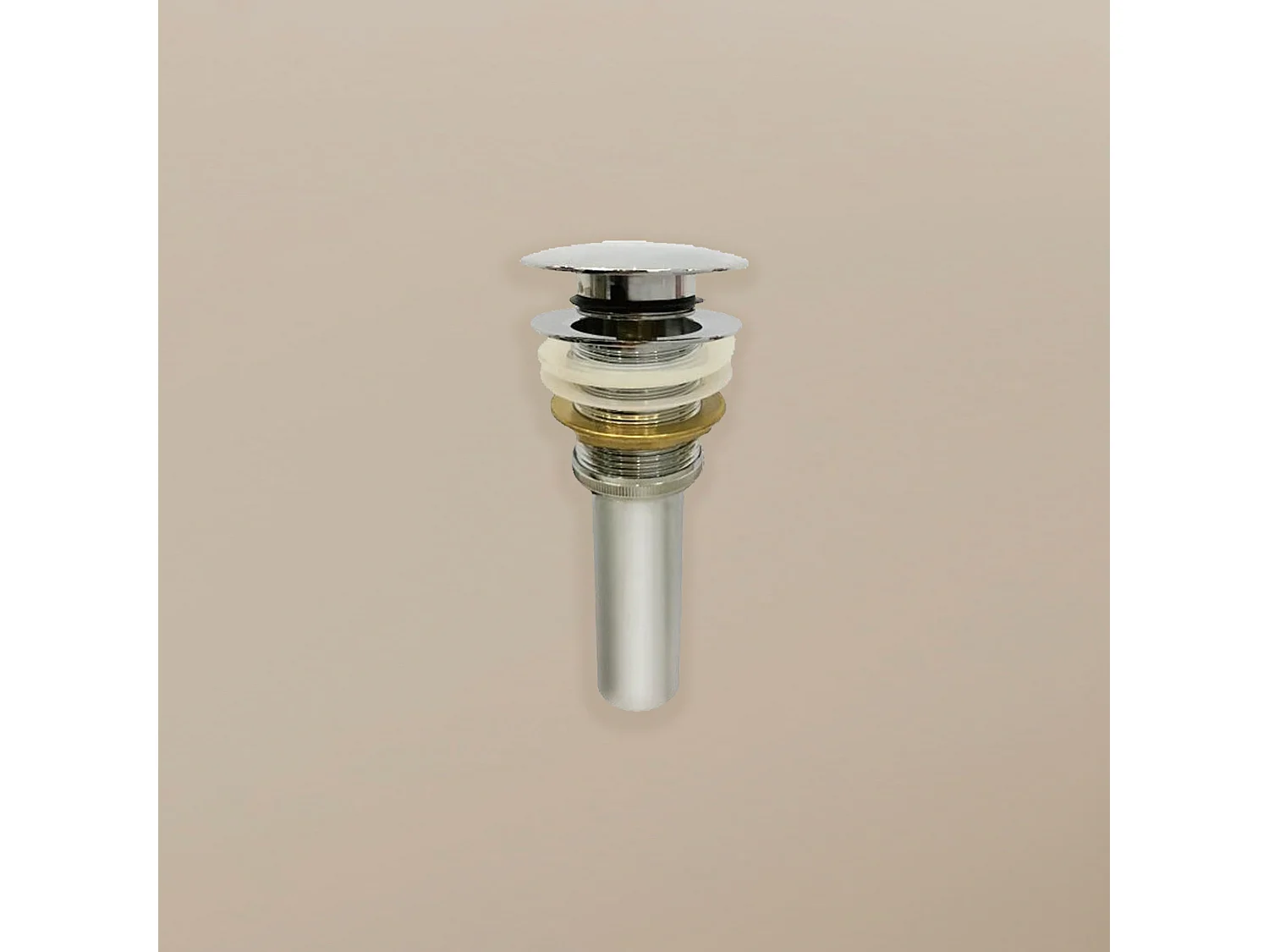 Bonde Up chrome pour vasque à poser