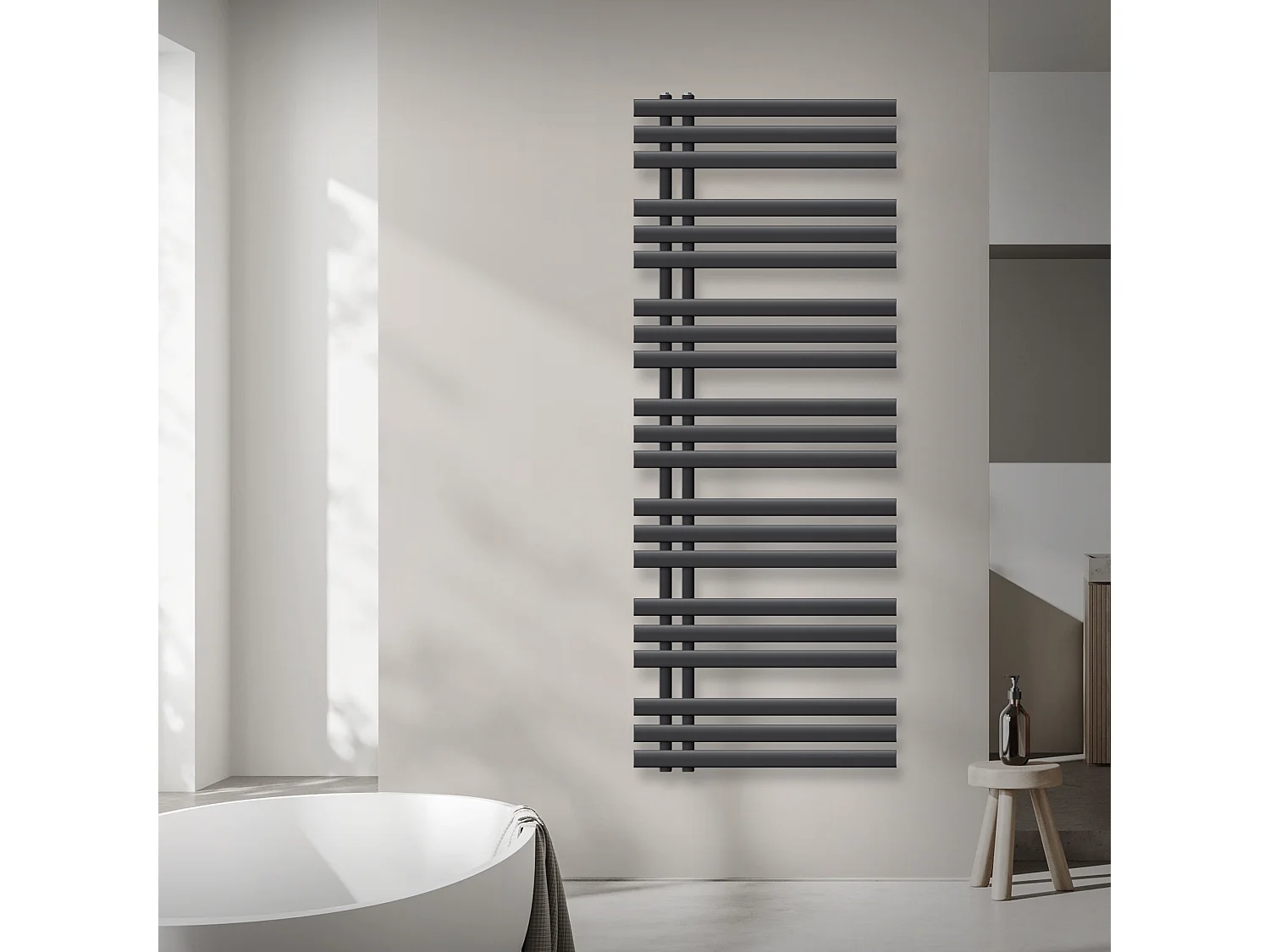 Ferro EM Radiatore Radiatore per asciugamani Radiatore per bagno Antracite 60x16