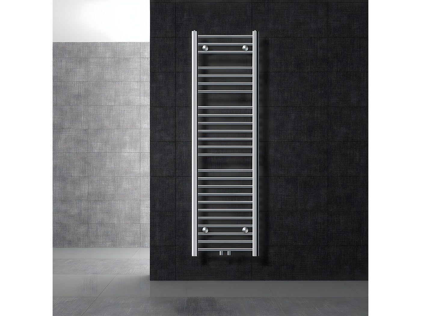 Radiatore bagno Radiatore Sahara attacco centrale scaldasalviette cromo ...