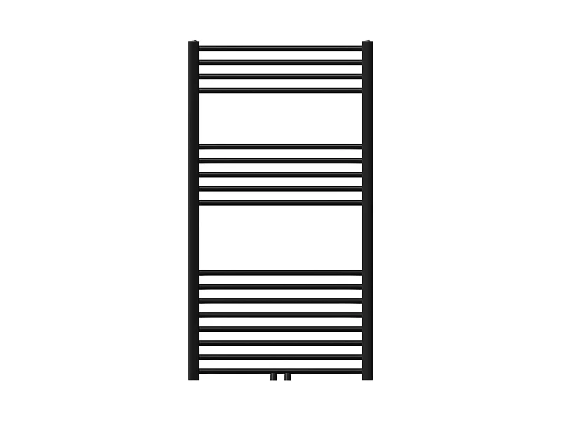 Radiatore bagno Radiatore Sahara attacco centrale scaldasalviette nero 75x120cm