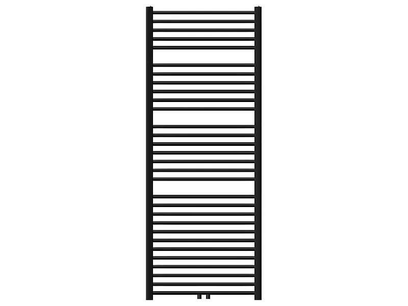 Radiatore bagno Radiatore Sahara attacco centrale scaldasalviette nero 75x180cm
