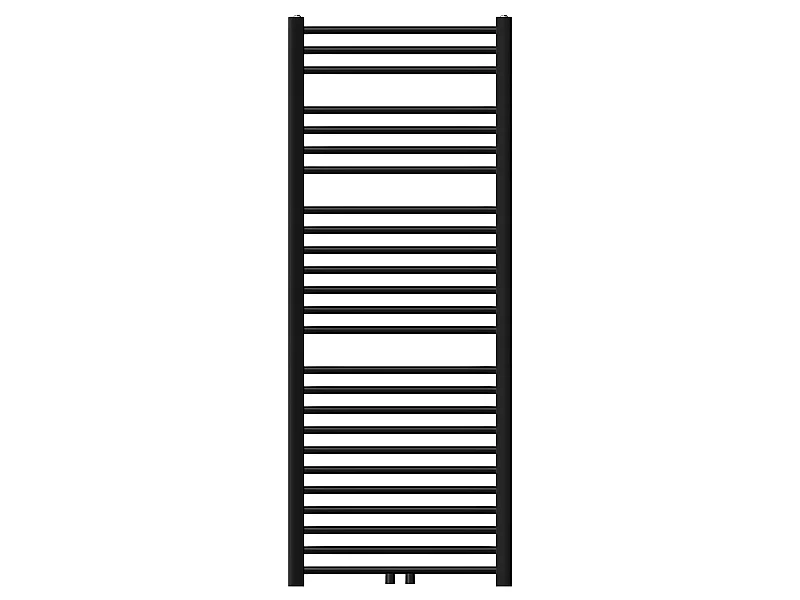 Radiatore bagno Radiatore Sahara attacco centrale scaldasalviette nero 60x150cm