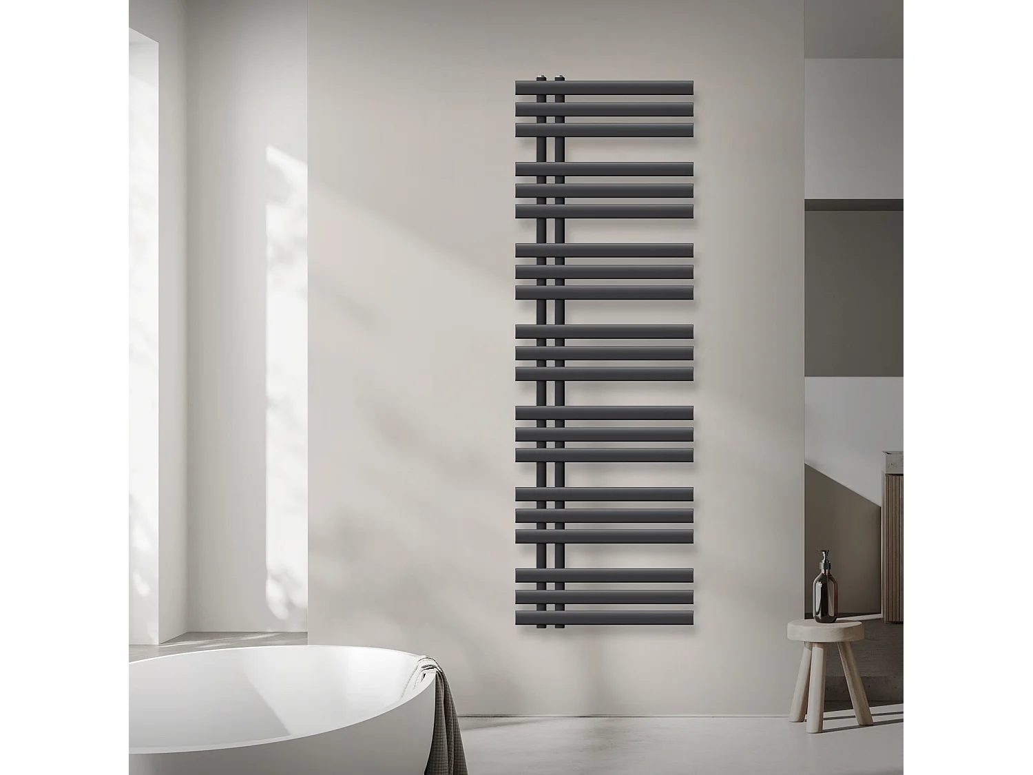 Ferro EM Radiatore Radiatore per asciugamani Radiatore per bagno Antracite 50x16