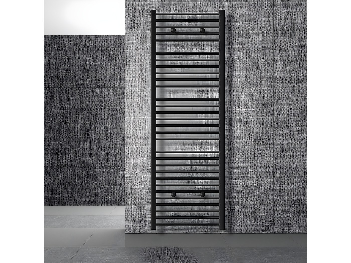 Radiatore bagno Radiatore Sahara attacco laterale scaldasalviette nero ...