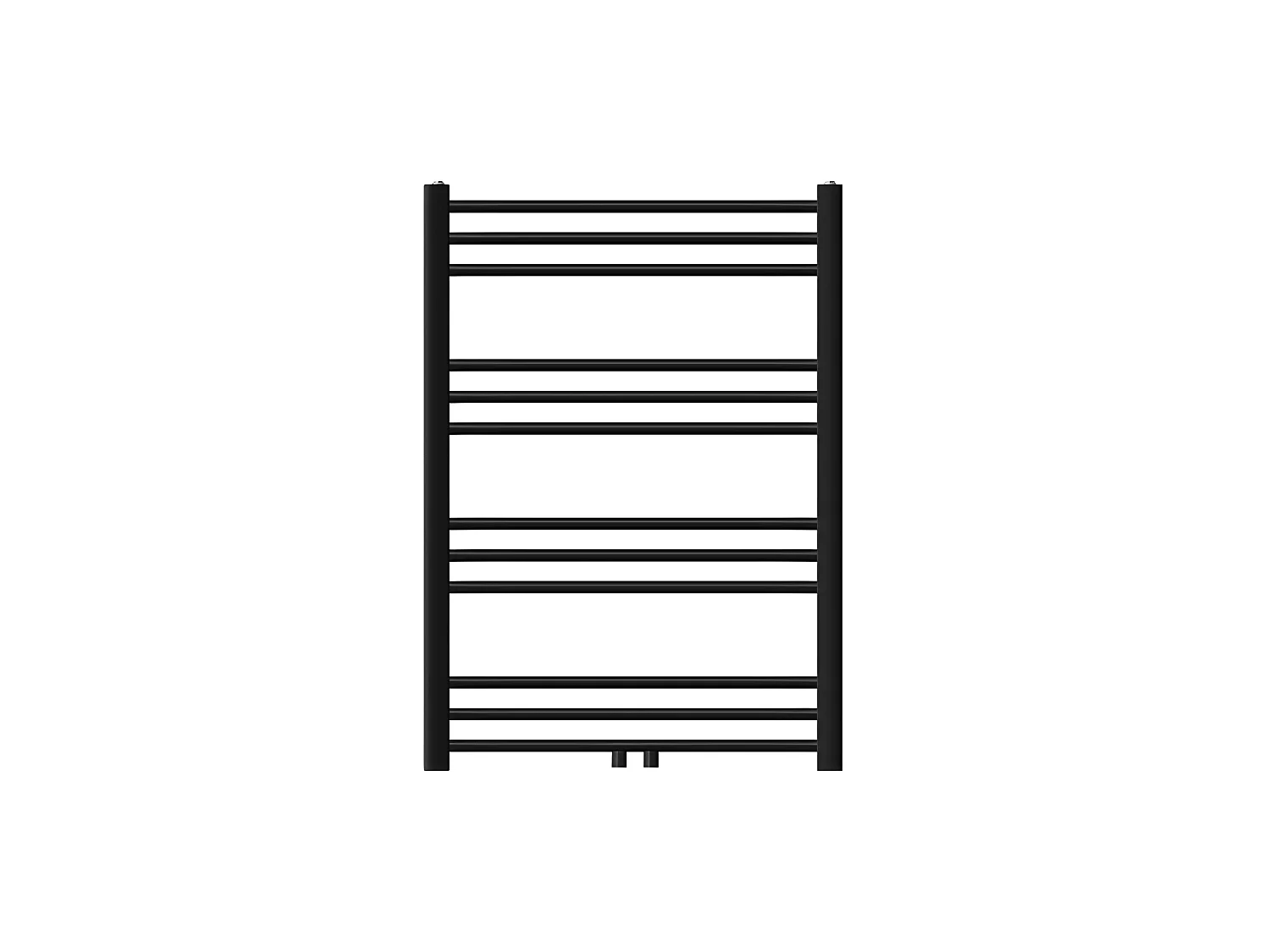 Radiateur de salle de bain Sahara raccord central sèche-serviettes noir 75x80cm