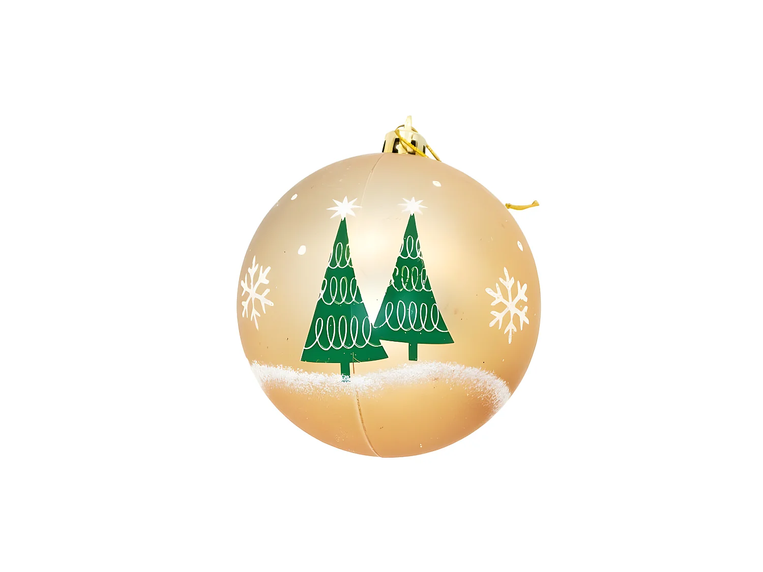 Boule de Noël Mickey Mouse Happy smiles Doré 10 Unités Plastique (Ø 6 cm)