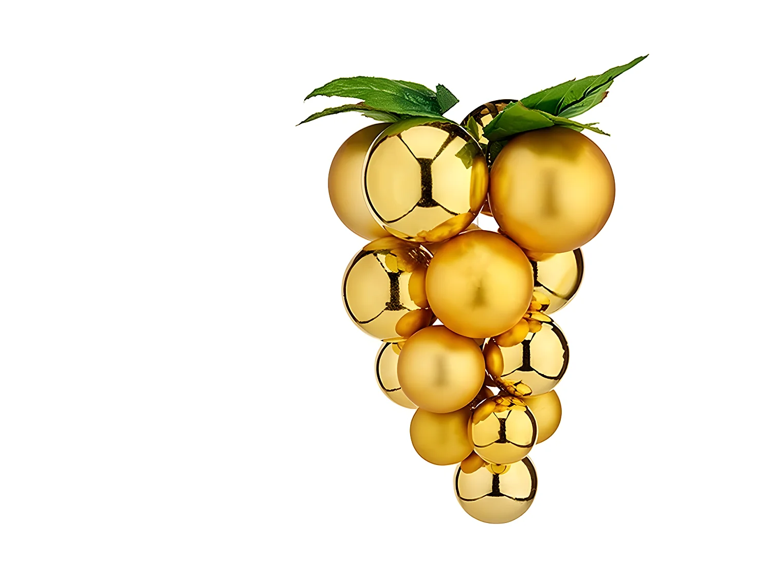 Boules de Noël Petit Raisins Doré Plastique 14 x 14 x 25 cm