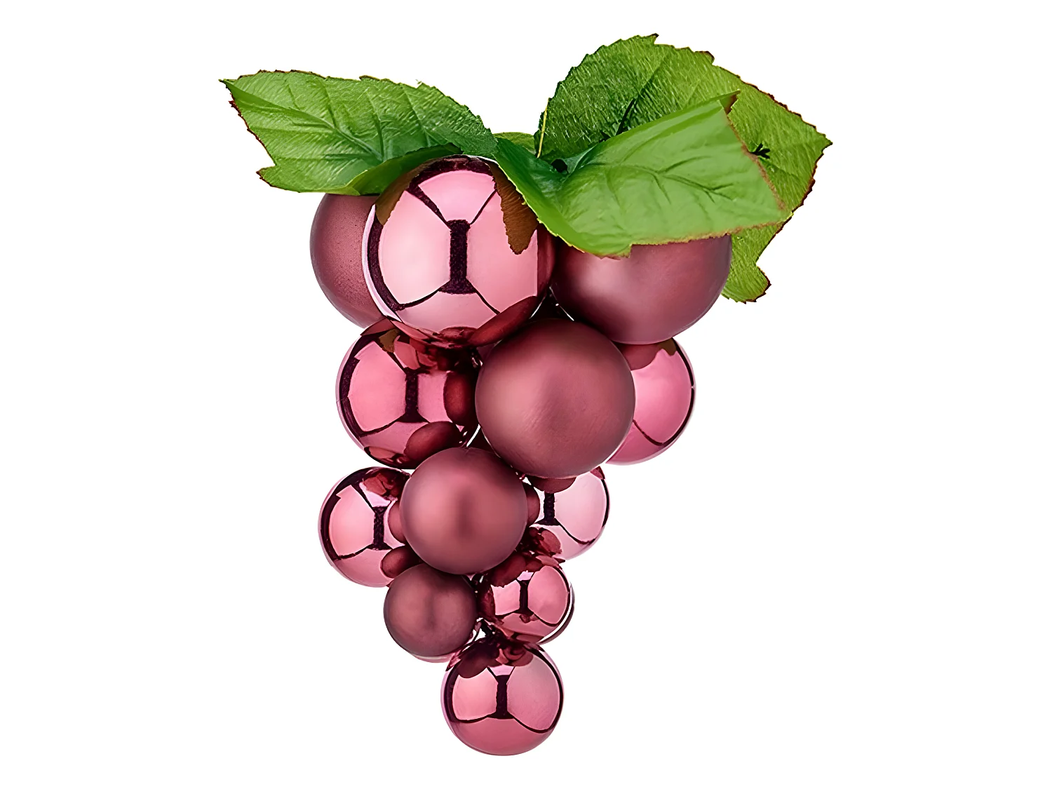 Boules de Noël Petit Raisins Rose Plastique 14 x 14 x 25 cm