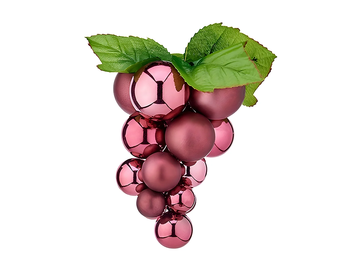 Boules de Noël Petit Raisins Rose Plastique 14 x 14 x 25 cm