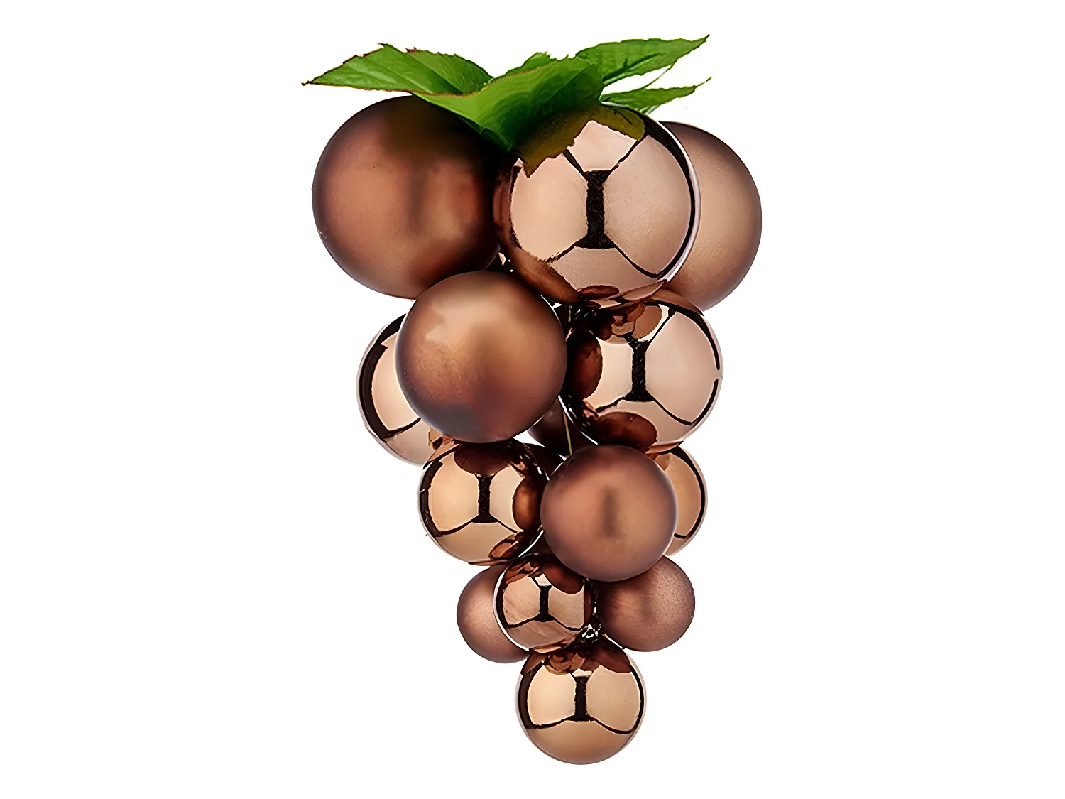 Boules de Noël Petit Raisins Marron Plastique 14 x 14 x 25 cm