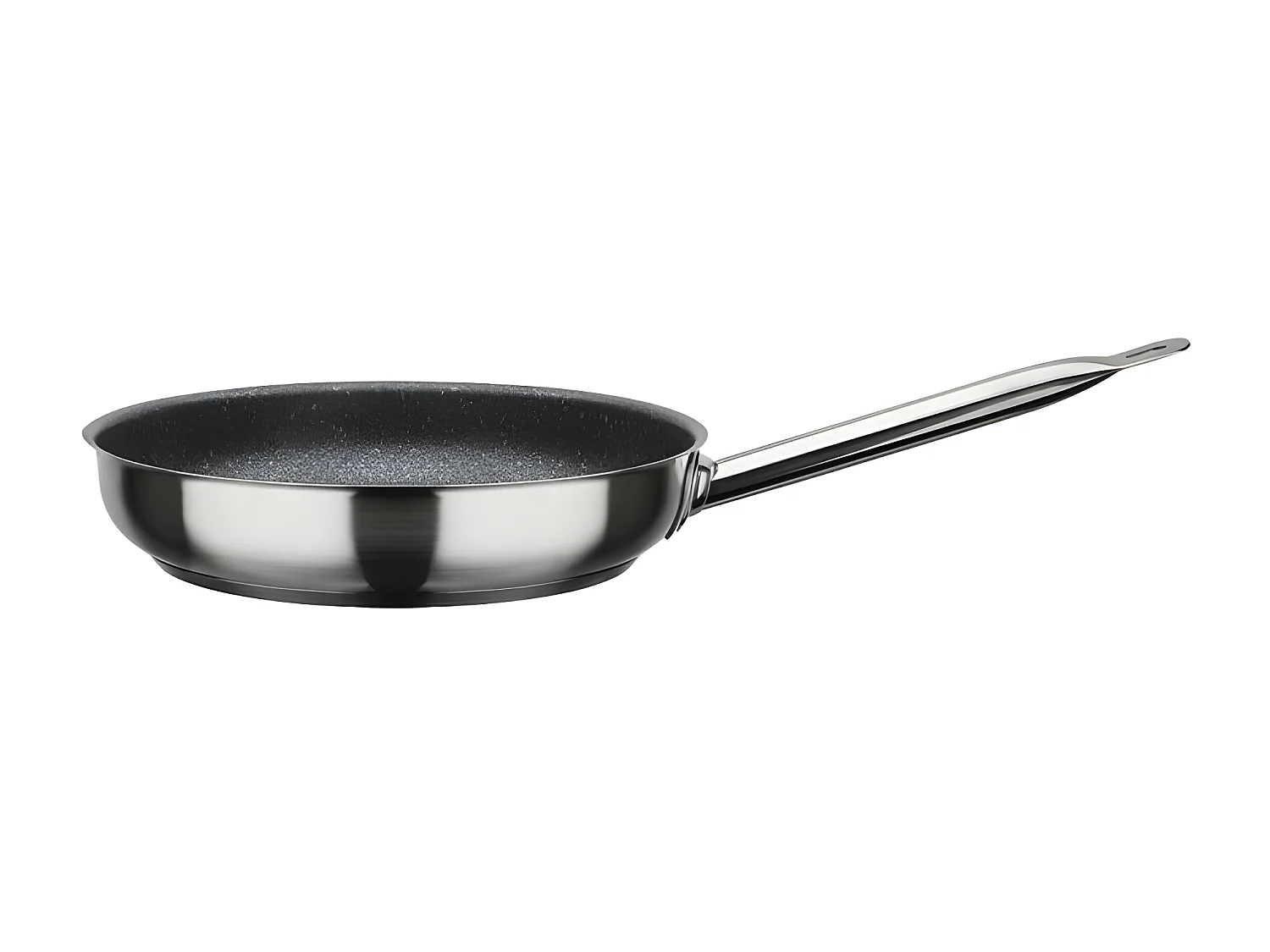 GSW 975414 - Poele PROFILE Pro - 28cm - Inox 1810 - Fond antiadhesif rugueux - Poignee Inox Pro rivetee