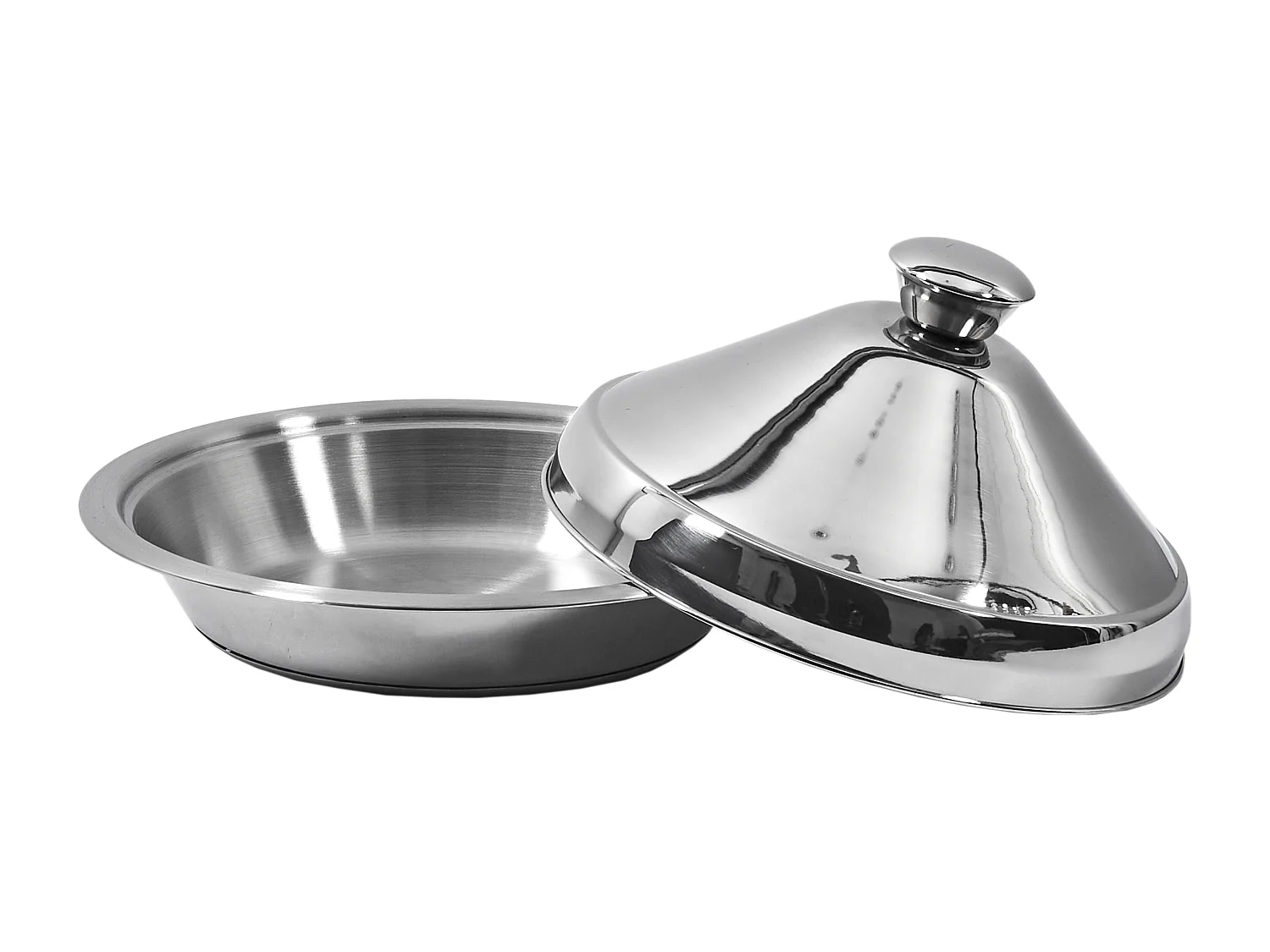 Tajine En Acier Inoxydable 24cm Argent