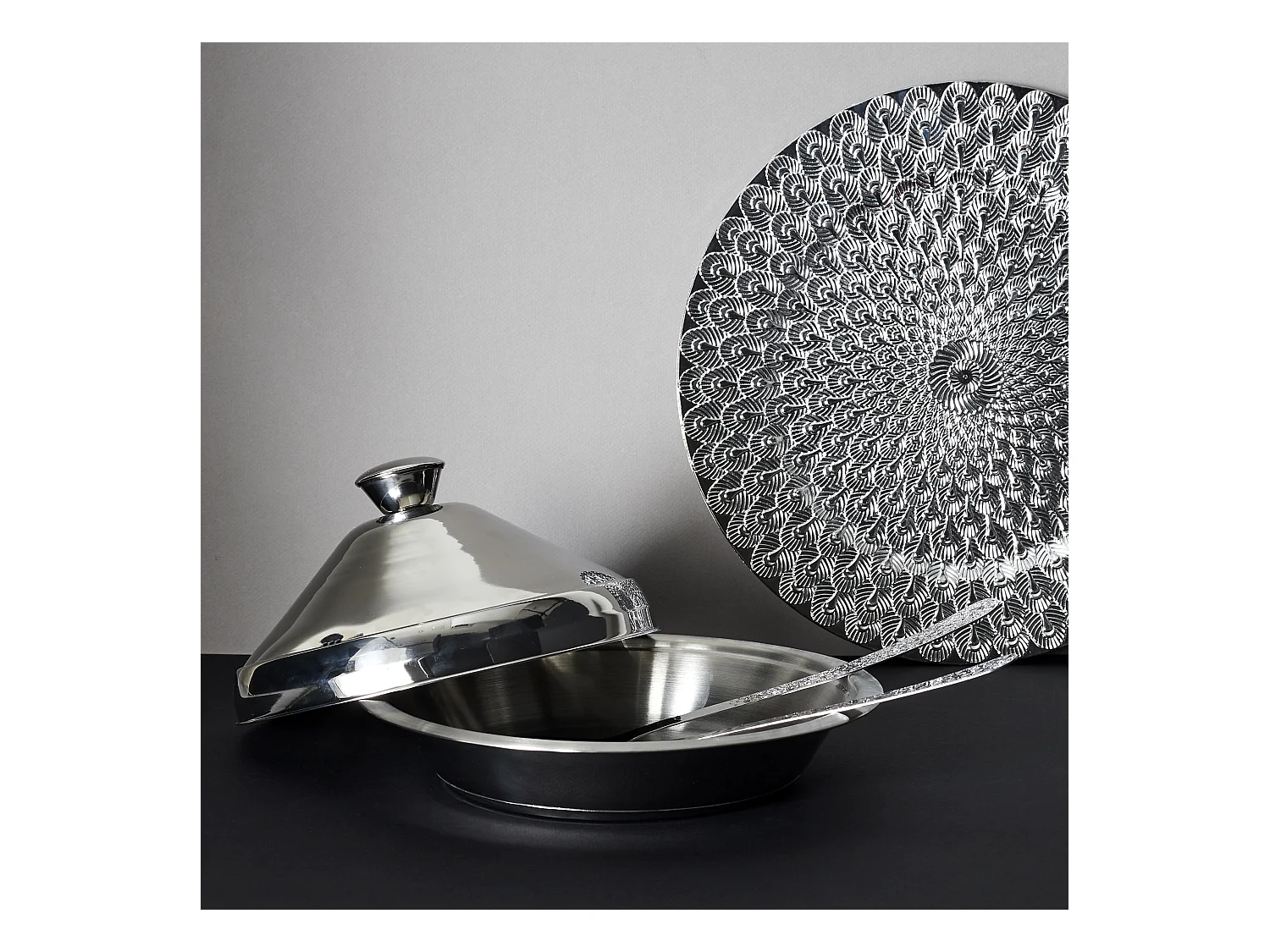 Tajine En Acier Inoxydable 24cm Argent