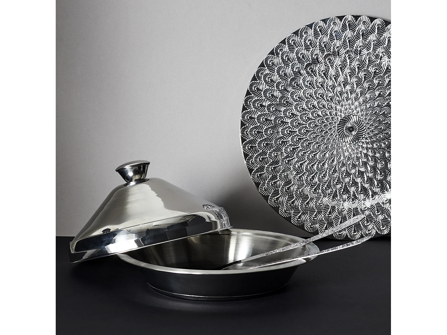 Tajine En Acier Inoxydable 24cm Argent