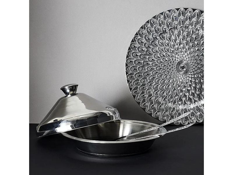 Tajine En Acier Inoxydable 24cm Argent