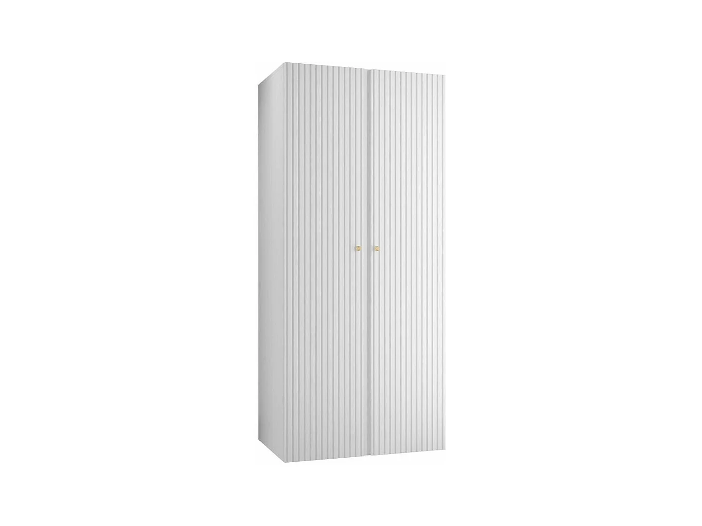 Armoire Hartford 395, Blanc, 186x74x44cm, Portes d'armoire: Avec des charnières