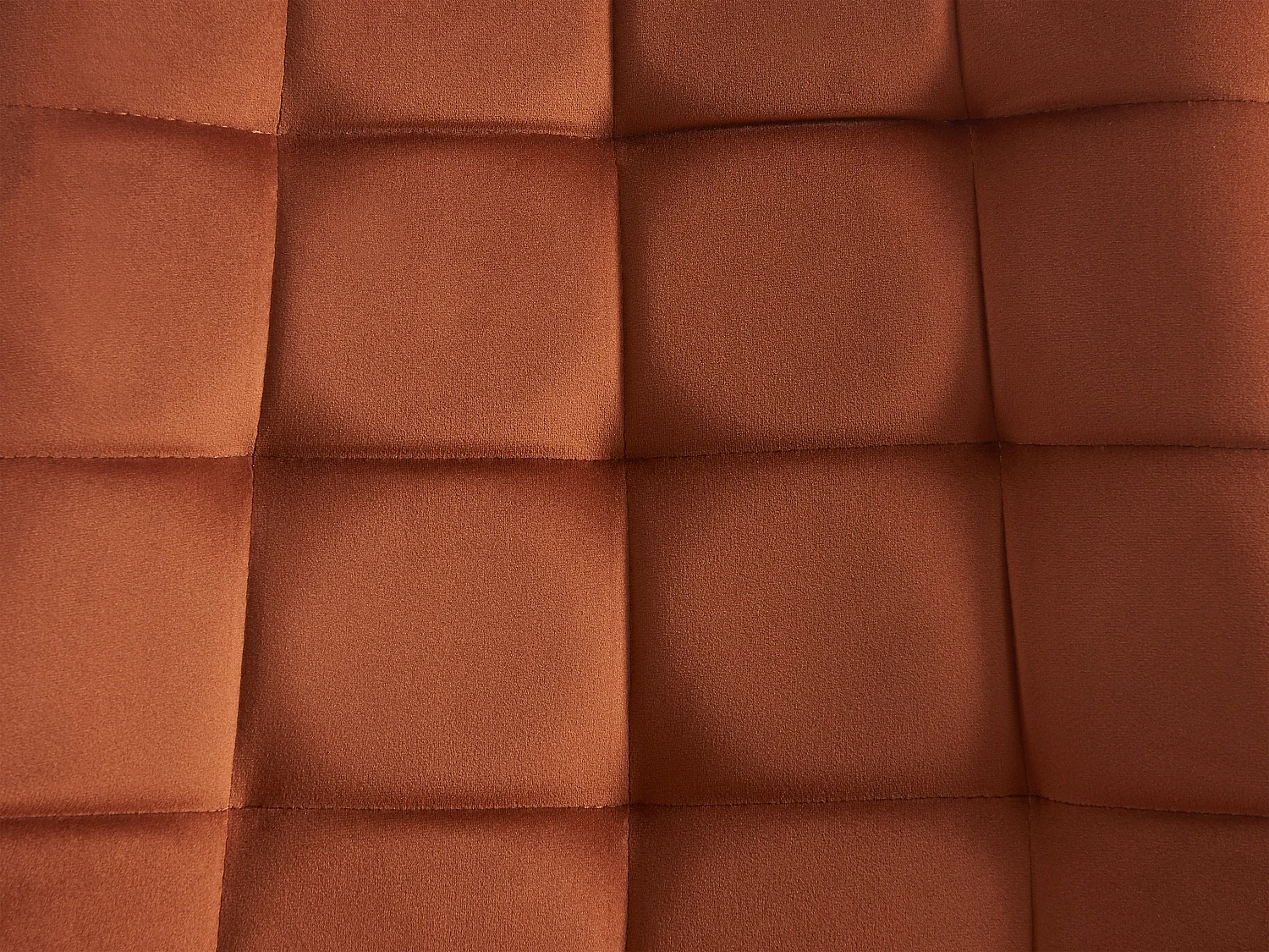 Lot de 2 chaises matelassées - Velours et métal noir - Terracotta - OLLUA