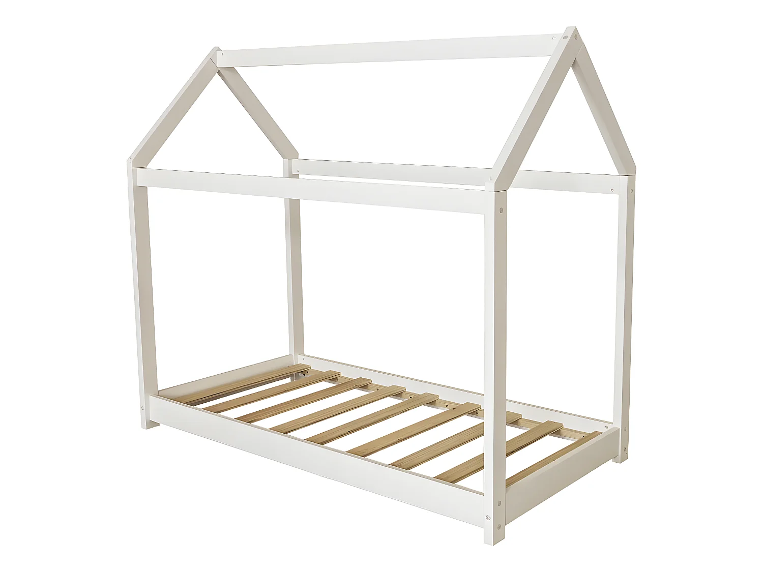 Lit Cabane pour enfant "Camilla" - 140 x 70 cm - Blanc