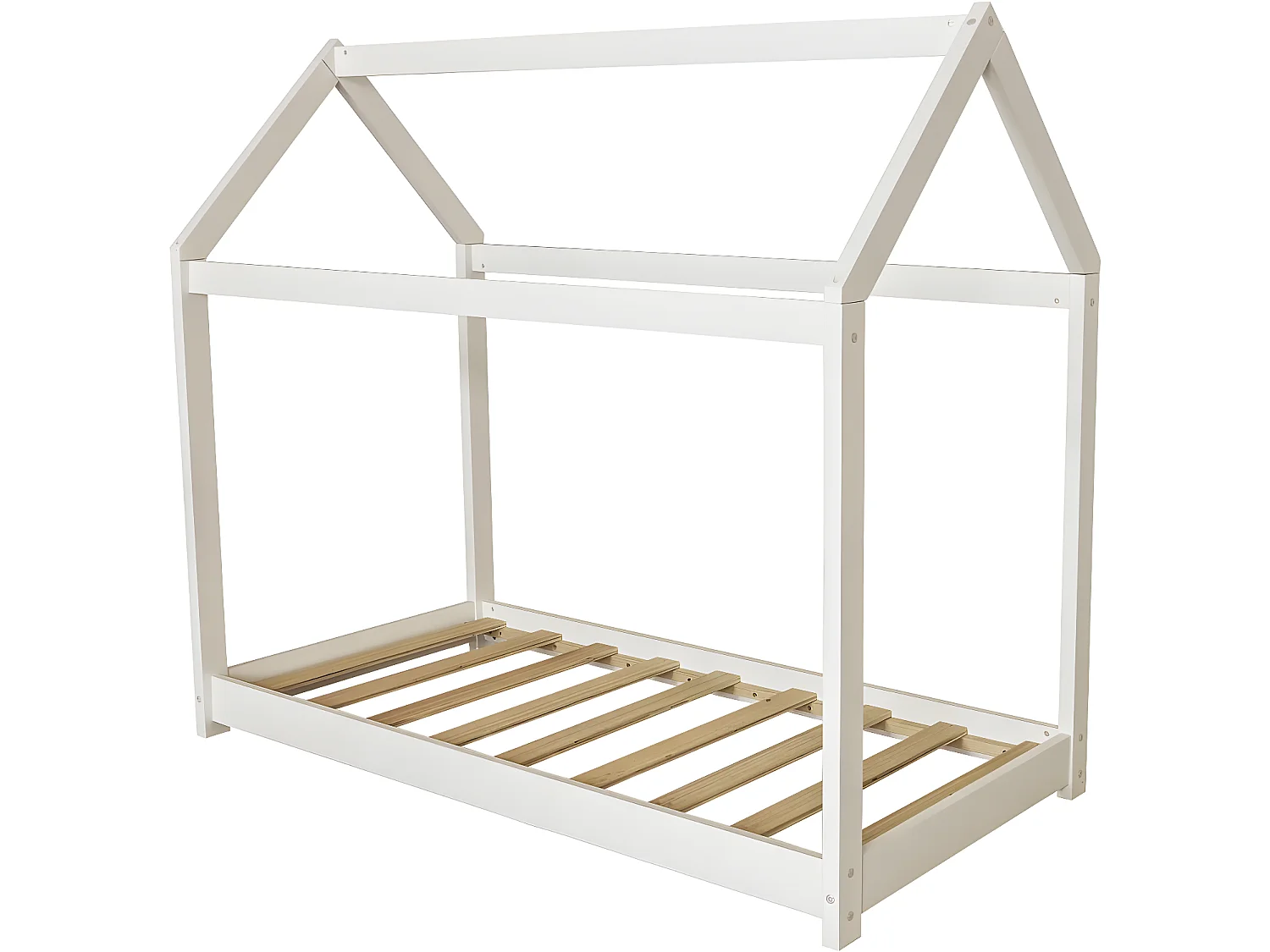 Lit Cabane pour enfant "Camilla" - 140 x 70 cm - Blanc