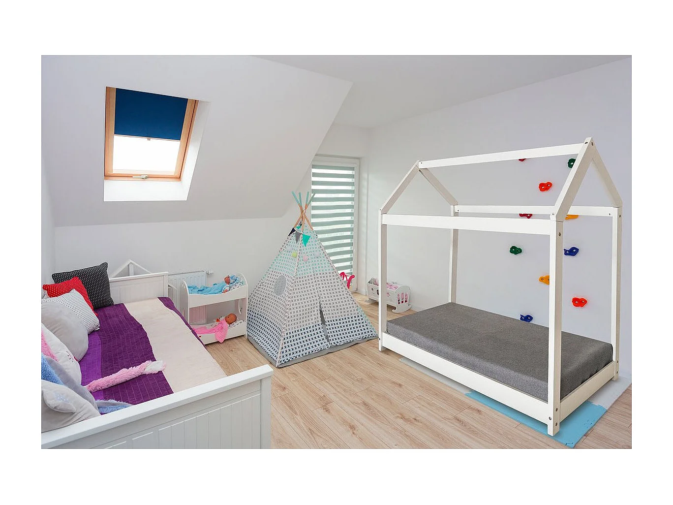 Lit Cabane pour enfant "Camilla" - 140 x 70 cm - Blanc
