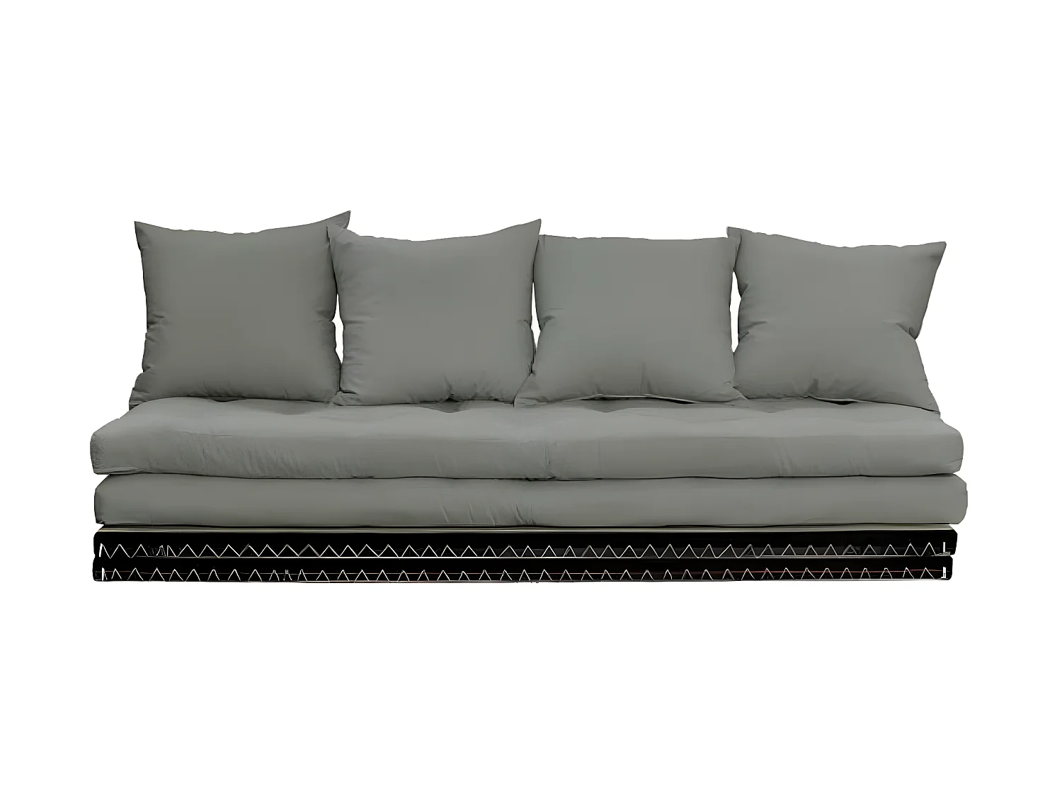 Banquette futon tatami CHICO grey couchage 2 x 70x200 cm.