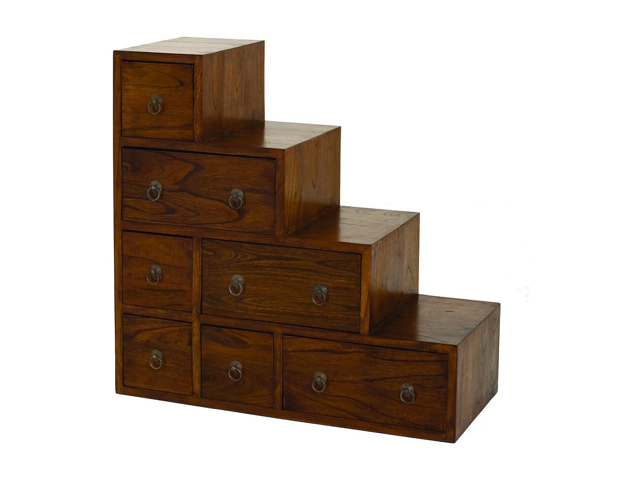 LAUREN - Meuble escalier 74x34 cm marron bois Mindi