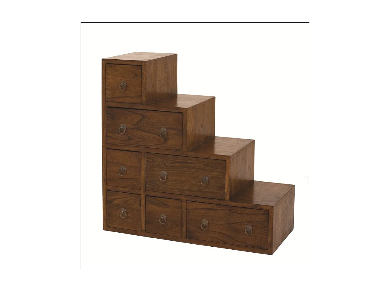 LAUREN - Meuble escalier 74x34 cm marron bois Mindi
