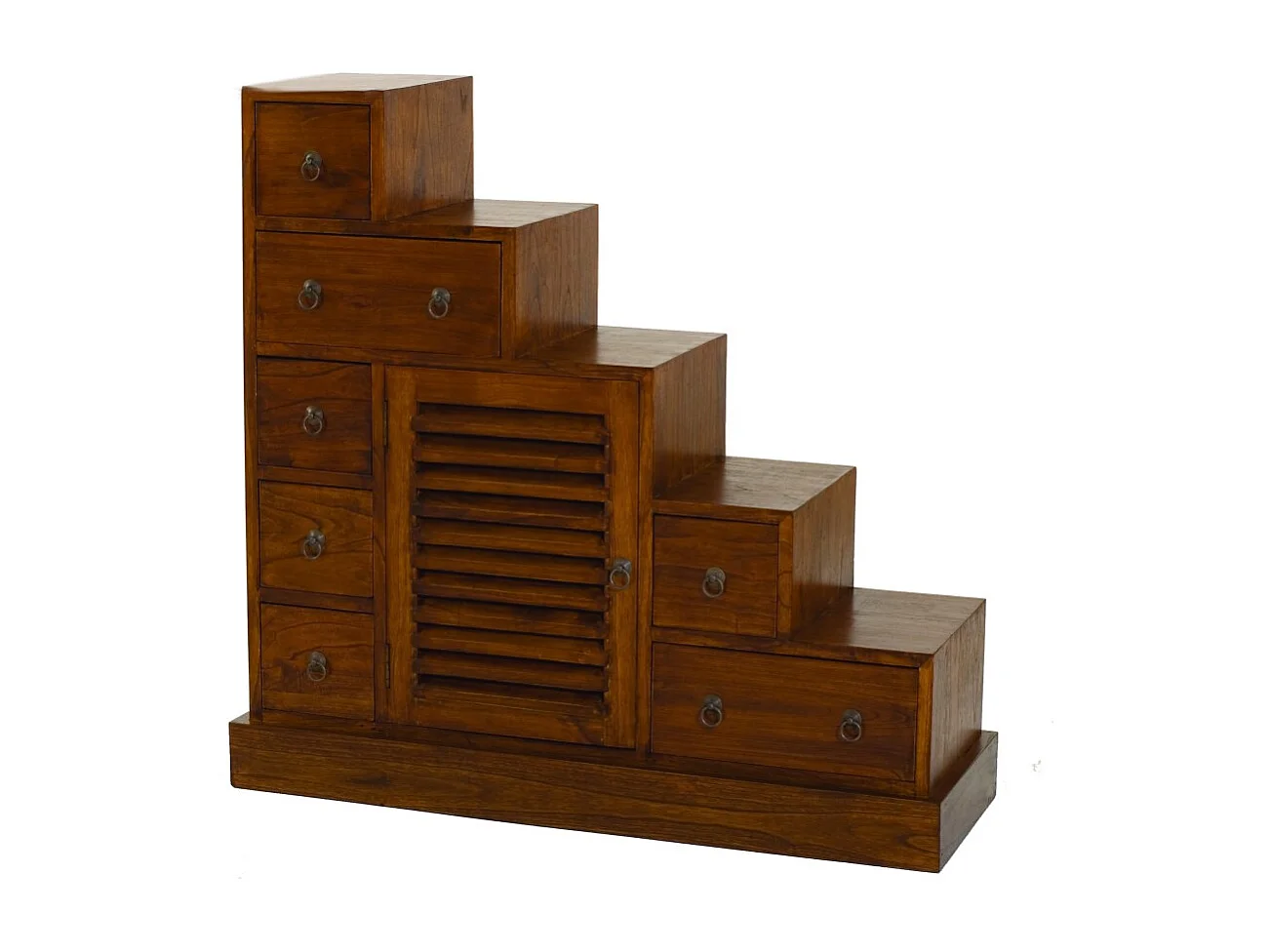 LAUREN - Meuble escalier 105x37 cm marron bois Mindi