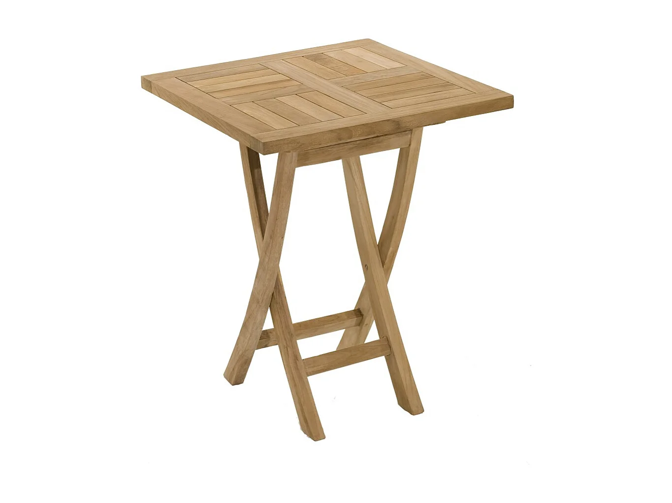 FUN - Ensemble de jardin - table carrée et 2 chaises en bois de teck