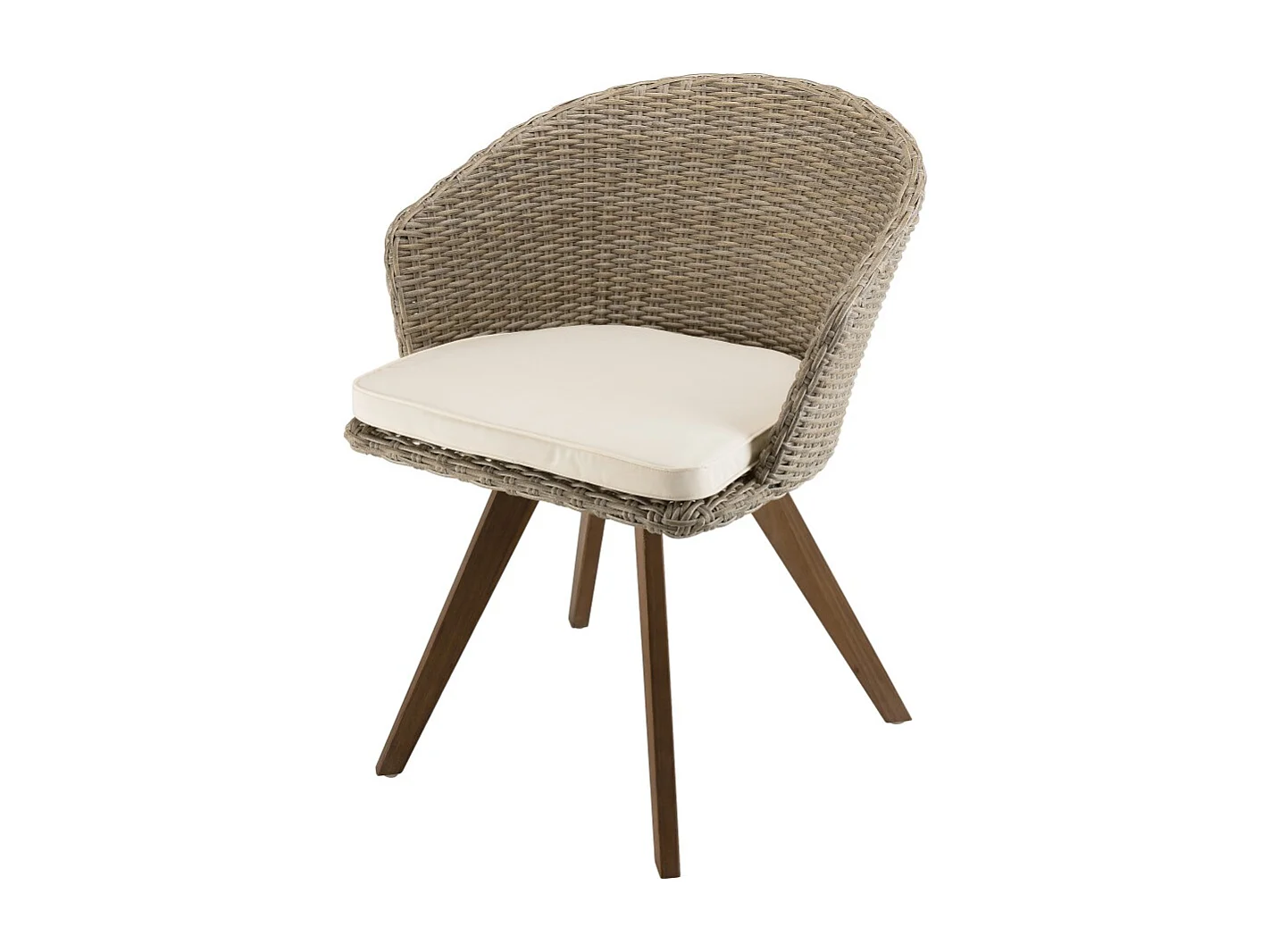 VICK - Ensemble de jardin bois acacia, table rect. + 6 fauteuils