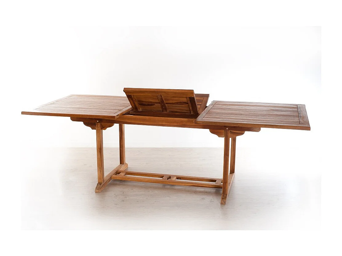 MAEVA - Ensemble de jardin bois teck huilé table 180*240cm + 6 chaises