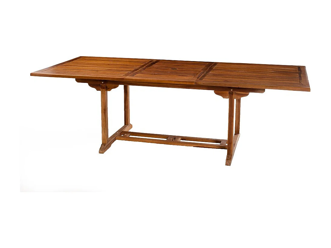MAEVA - Ensemble de jardin bois teck huilé table 180*240cm + 6 chaises