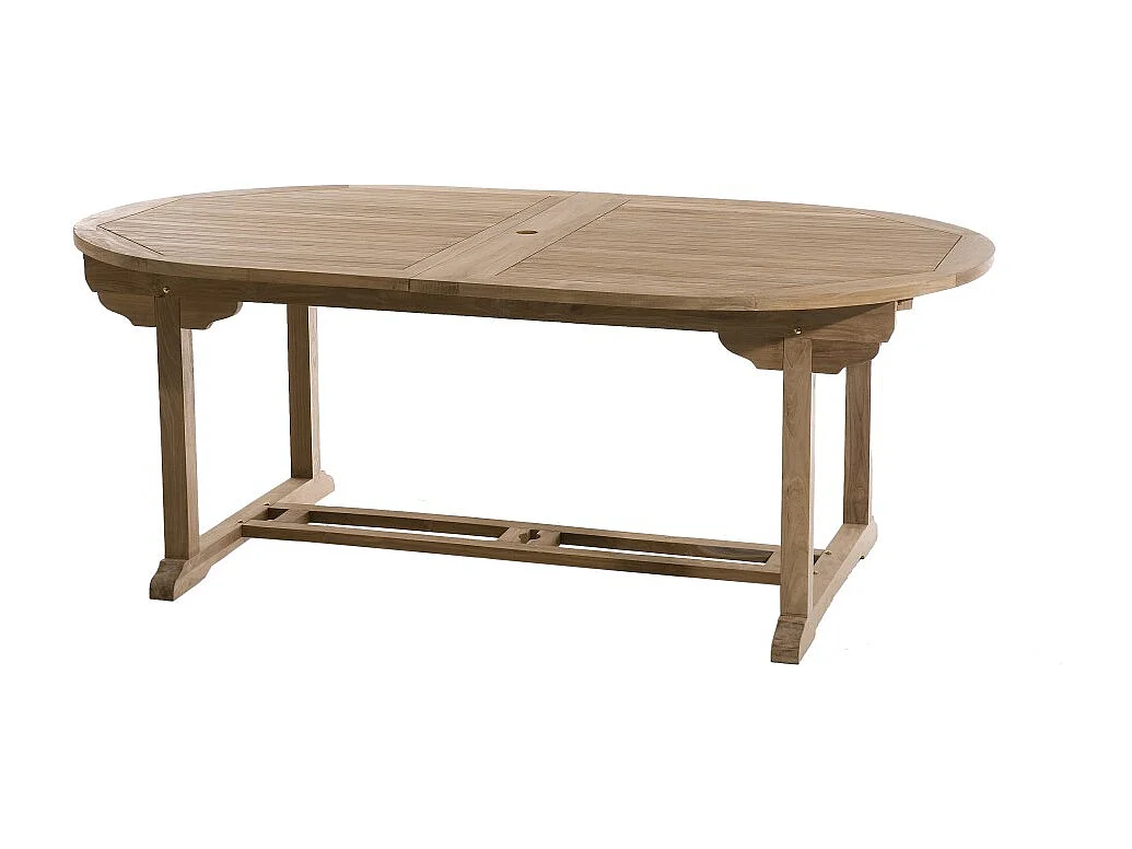 FUN - Ensemble de jardin 10/12 pers. table / 8 chaises bois teck