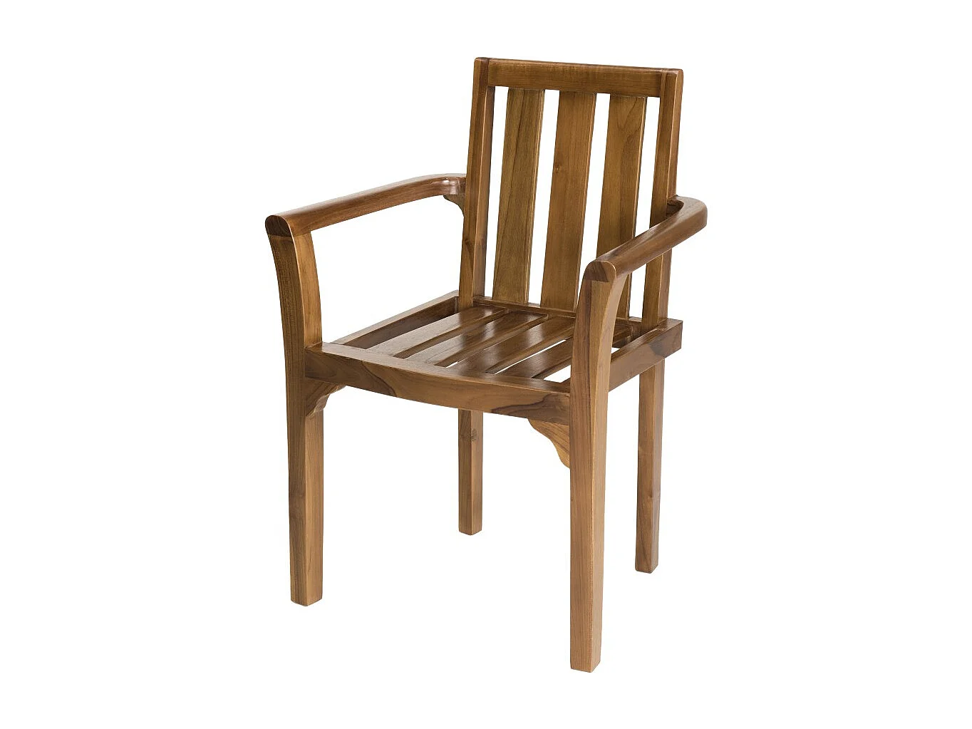 MAEVA - Ensemble de jardin bois teck huilé table 180/240cm 6 fauteuils